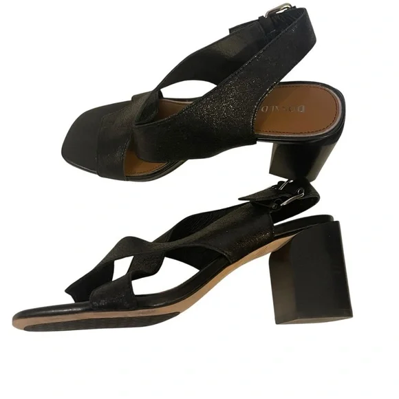 DONALD PLINER Pasha Black Slingback Block Heel Sandals Shoes Heels - Picture 5 of 11